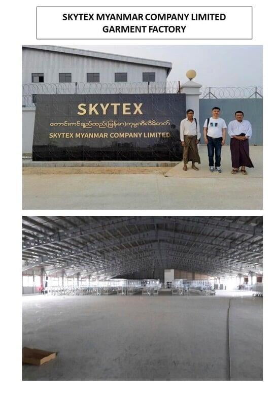 SKYTEX MYANMAR COMPANY LIMITED GARMENT FACTORY